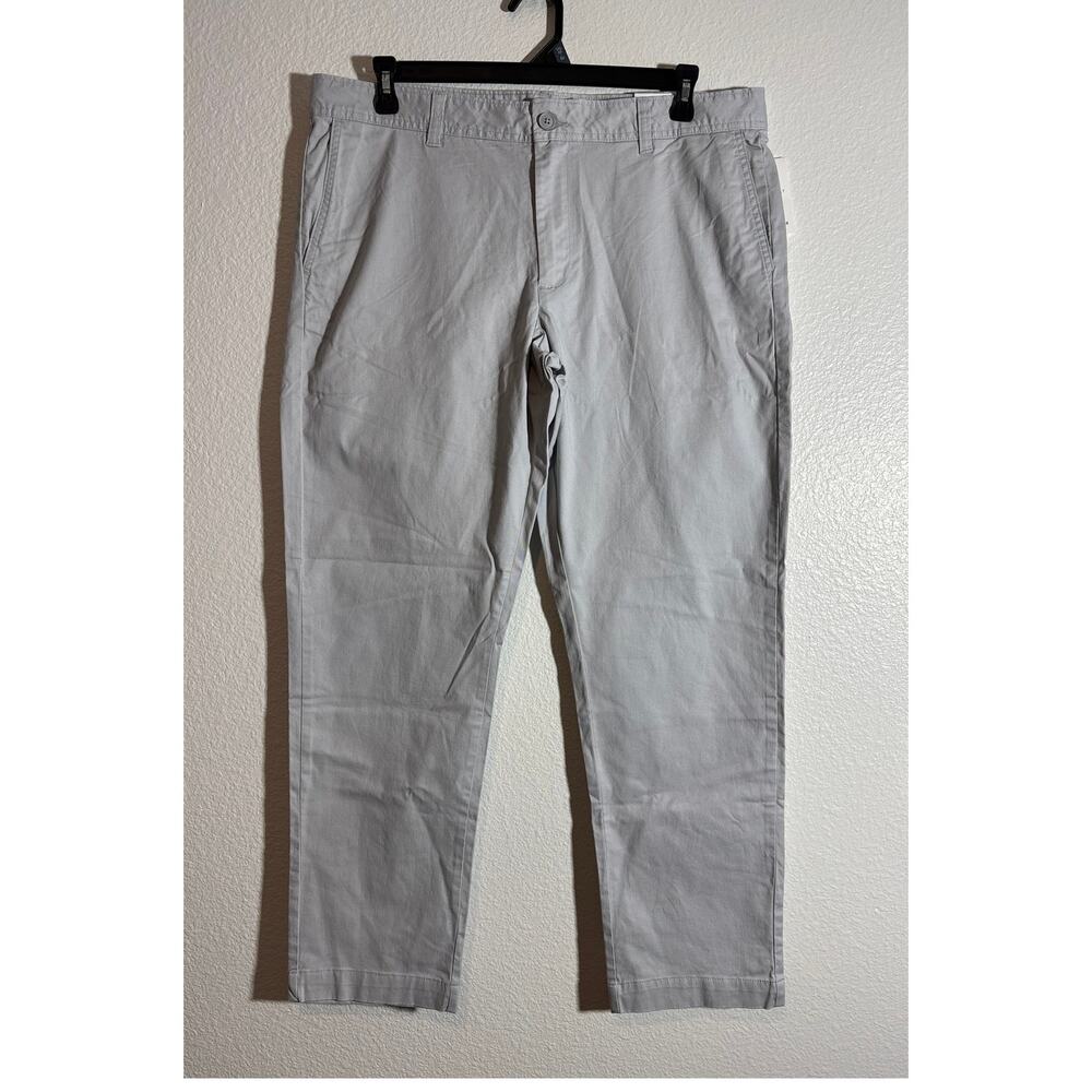 Free Assembly NWT Men's Size 38x30 Tapered Fit Everyday Chino Pants Silver